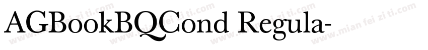 AGBookBQCond Regula字体转换